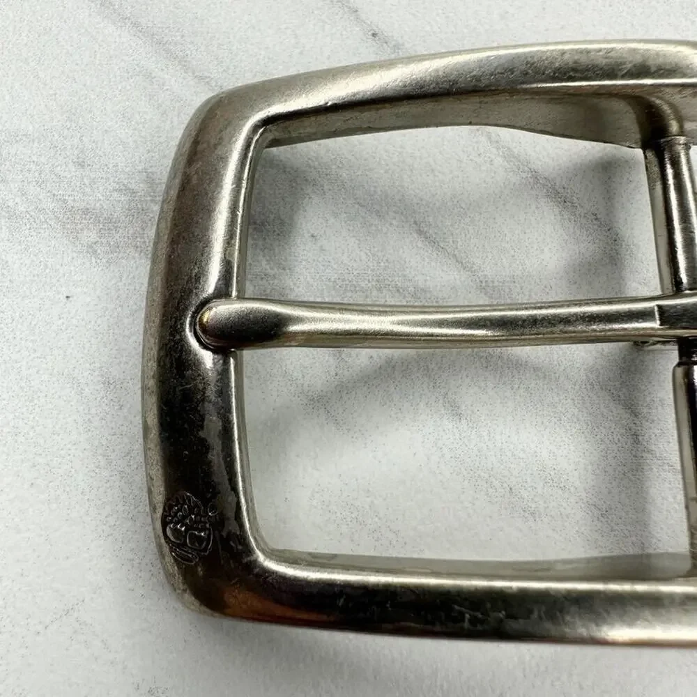 Timberland Silver Tone Simple Basic Belt Buckle